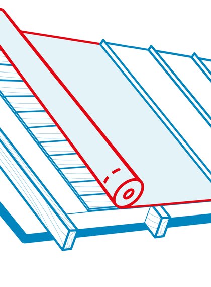 Blecheindeckung bei vollflächiger Auflage