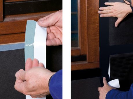 9. Verklebung an Fenster