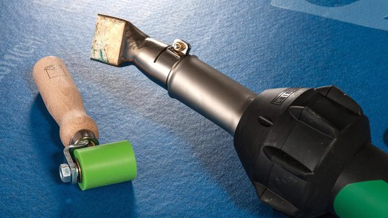 5a. Alternativ: Überlappung verschweißen mit Heißluftgerät