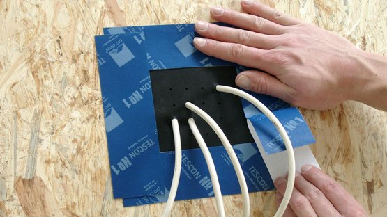 4. Manschette verkleben