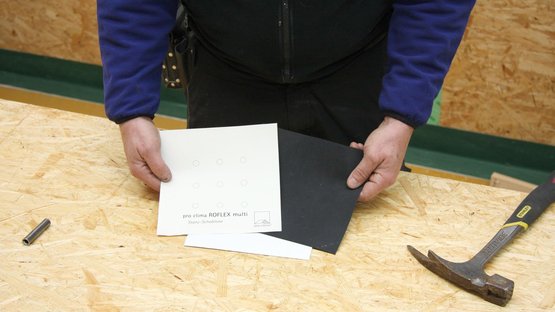 2. Schablone auflegen
