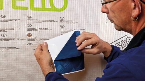 1. Trennpapier lösen