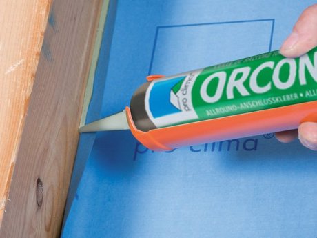 6b. Luftdicht am Sparren verkleben