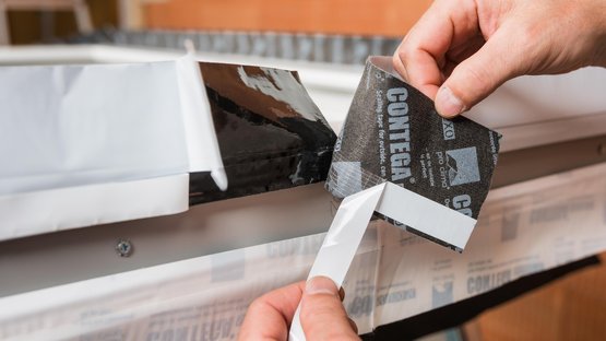 4. Umlaufend und überlappend verkleben