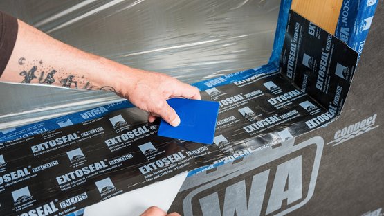 3. In der Fläche verkleben