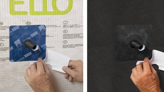 Selbstklebende Rohrmanschetten blau/schwarz 15-30 mm